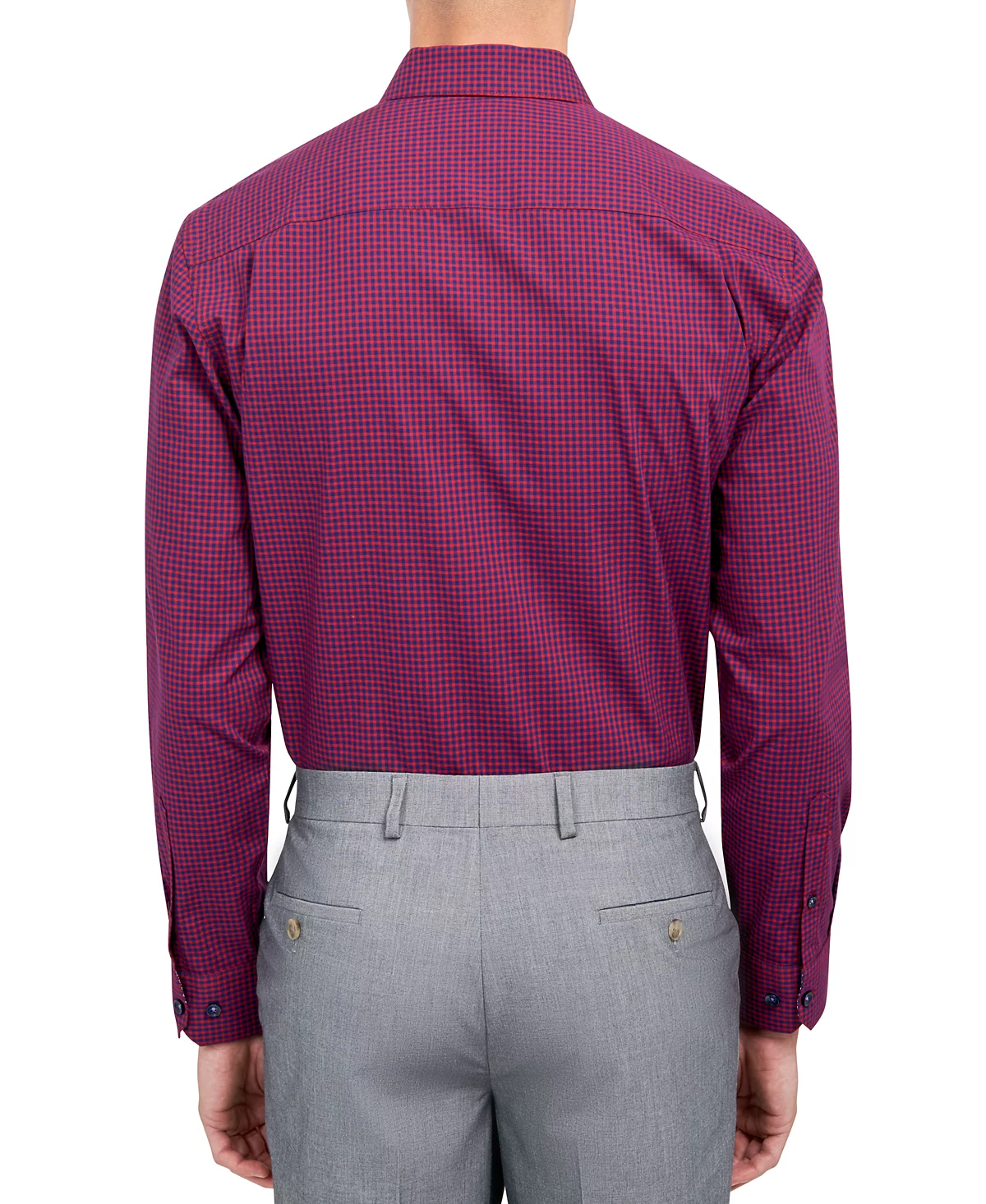 Michelsons of London Mens Regular-Fit Gingham Dress Shirt 11190₽