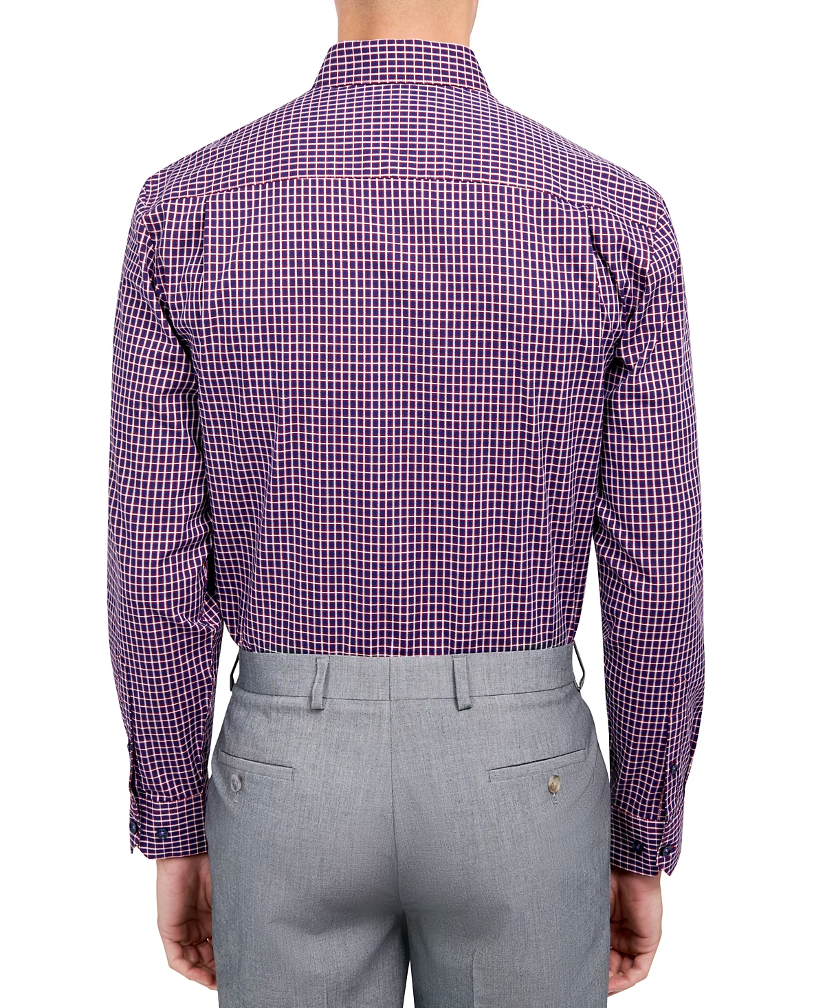 Micelsons of London Mens Regular-Fit Twill Check Dress Shirt 11190₽