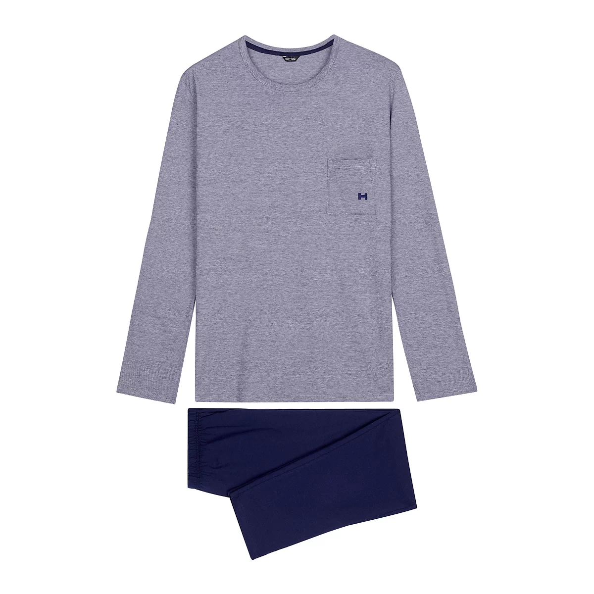 Mens Cotton Comfort Long Sleeve Pajamas Set 22490₽