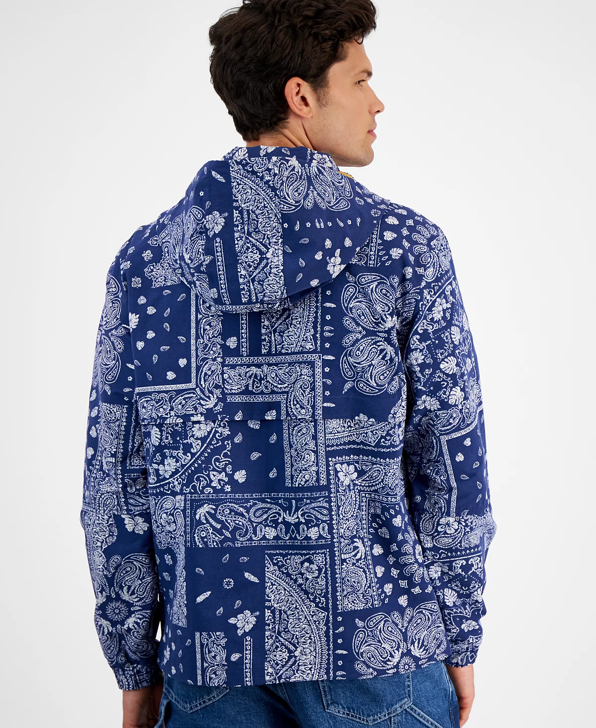 Sun Stone Mens Regular-Fit Tropical Bandana-Print Full-Zip Hooded Windbreaker Created for Macys 17090₽
