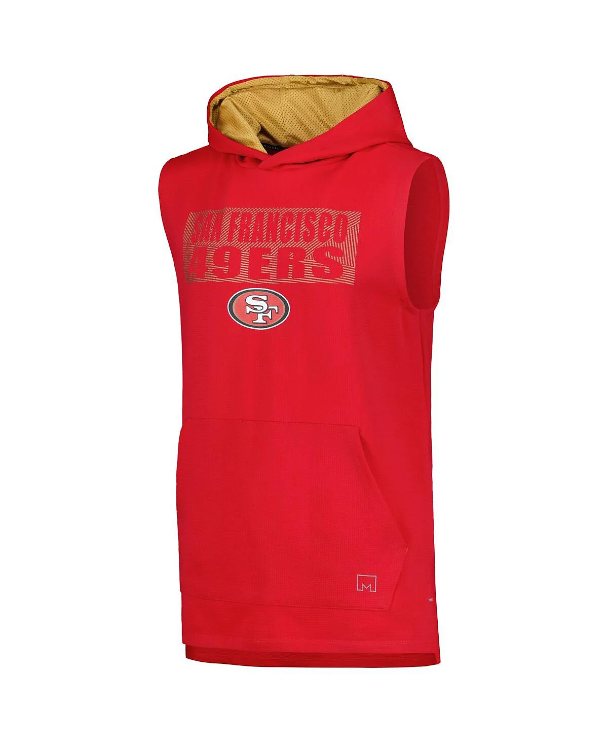 Mens MSX by Michael Strahan Scarlet San Francisco 49ers Marathon Sleeveless Pullover Hoodie 10290₽