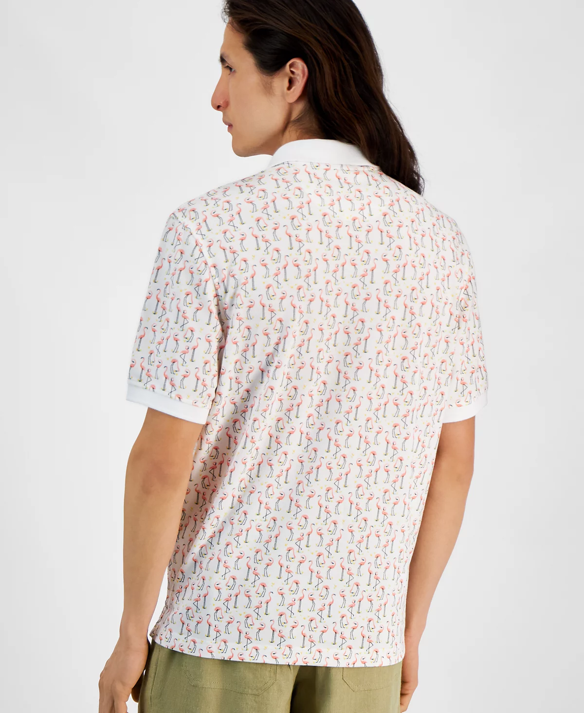 Мужская рубашка поло Performance Piqu с принтом Flamingo State Regular Fit от Club Room созданная для Macys 3590₽