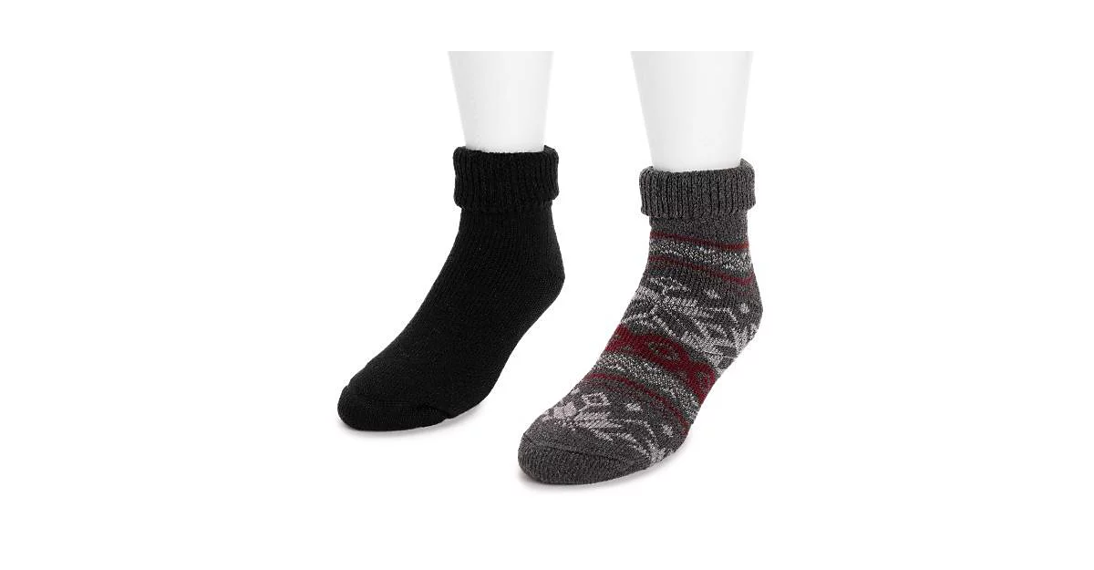 Мужские короткие теплозащитные носки MUK LUKS упаковка из 2 пар 5690₽