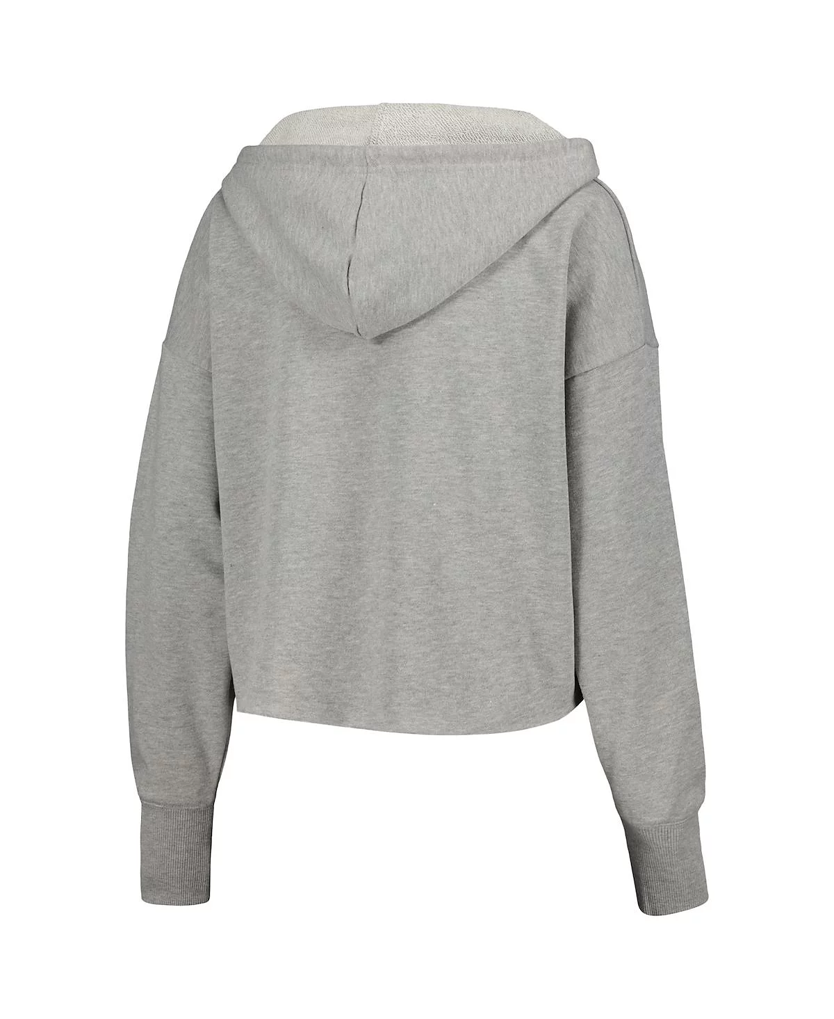 Женский укороченный пуловер с капюшоном ZooZatz Grey Notre Dame Fighting Irish Swirl 9090₽