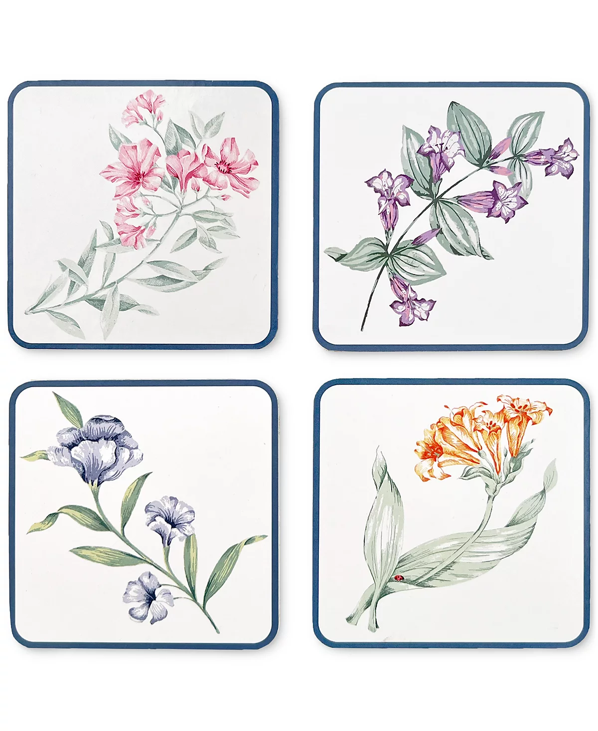 Пробковые подставки Lenox Butterfly Meadow Garden, набор из 4 штук