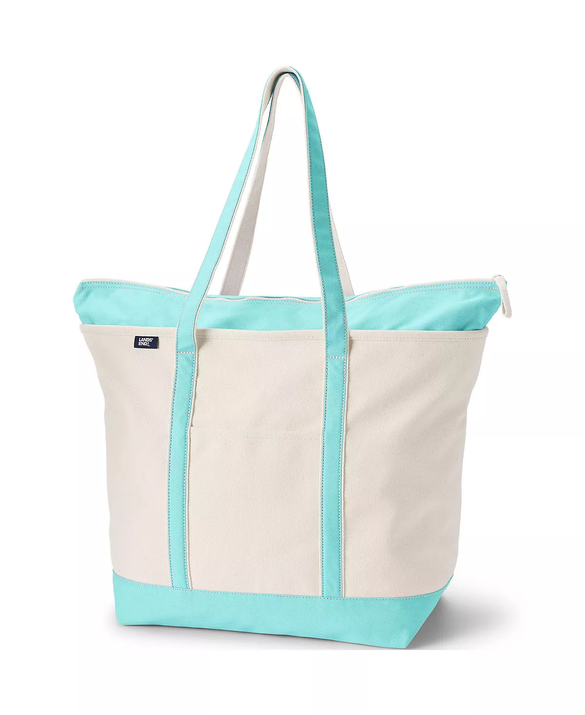 Очень большая натуральная холщовая сумка на молнии с 5 карманами и длинной ручкой сверху 11390₽