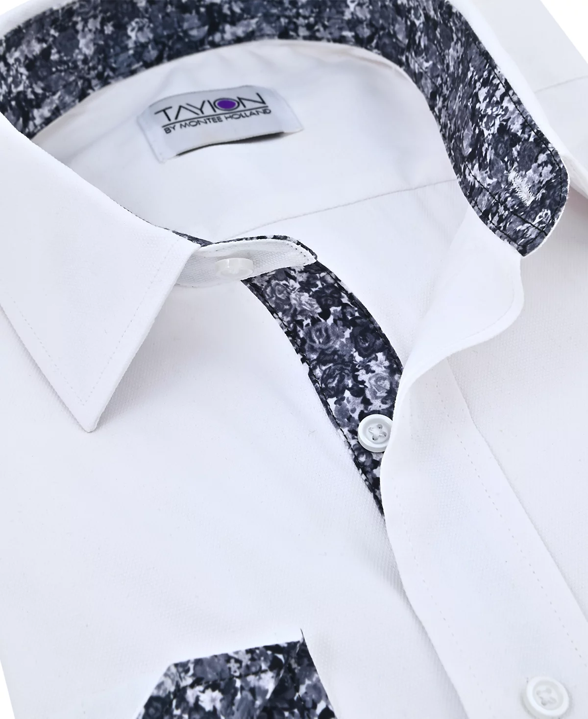 Мужская однотонная рубашка Tayion Collection