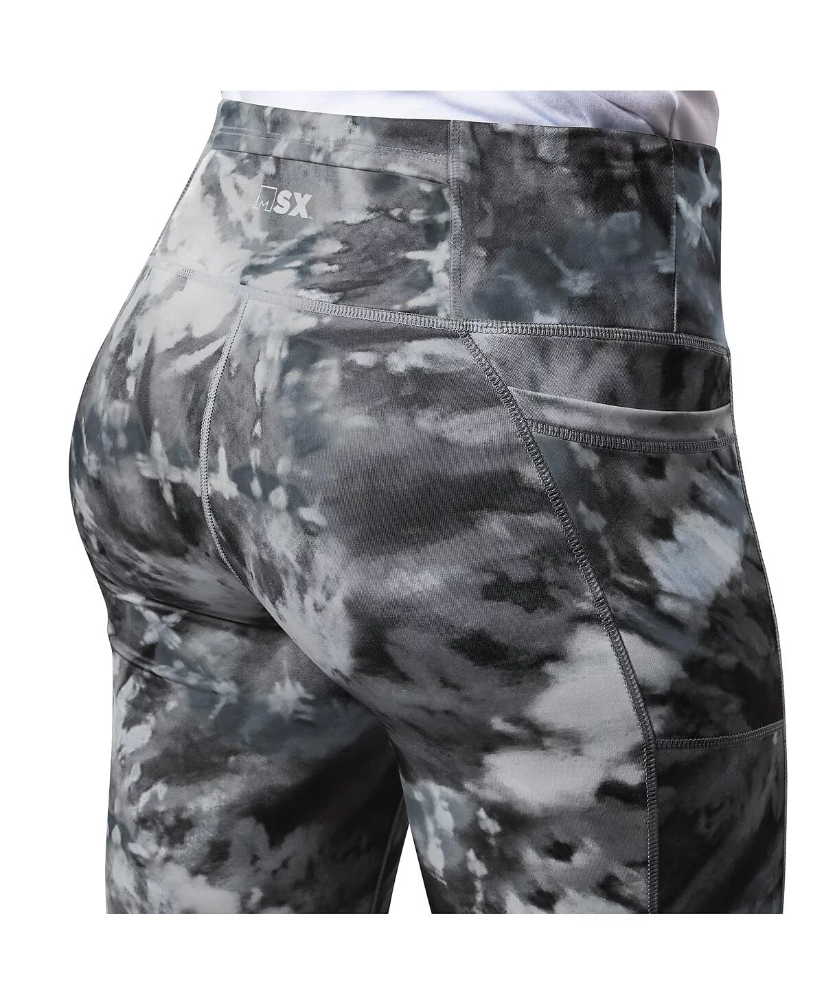 Женские леггинсы MSX by Michael Strahan черного цвета от Pittsburgh Steelers Aubrey Tie-Dye 9690₽