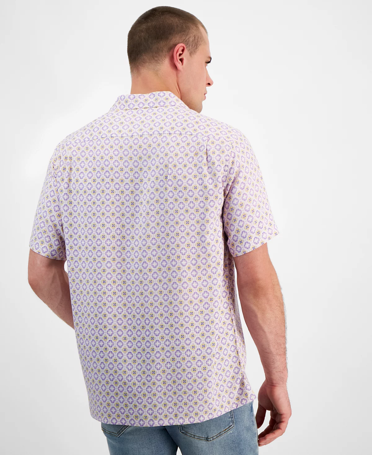 Мужская походная рубашка с медальоном из фуляра на пуговицах обычного покроя от Club Room созданная для Macys 4690₽