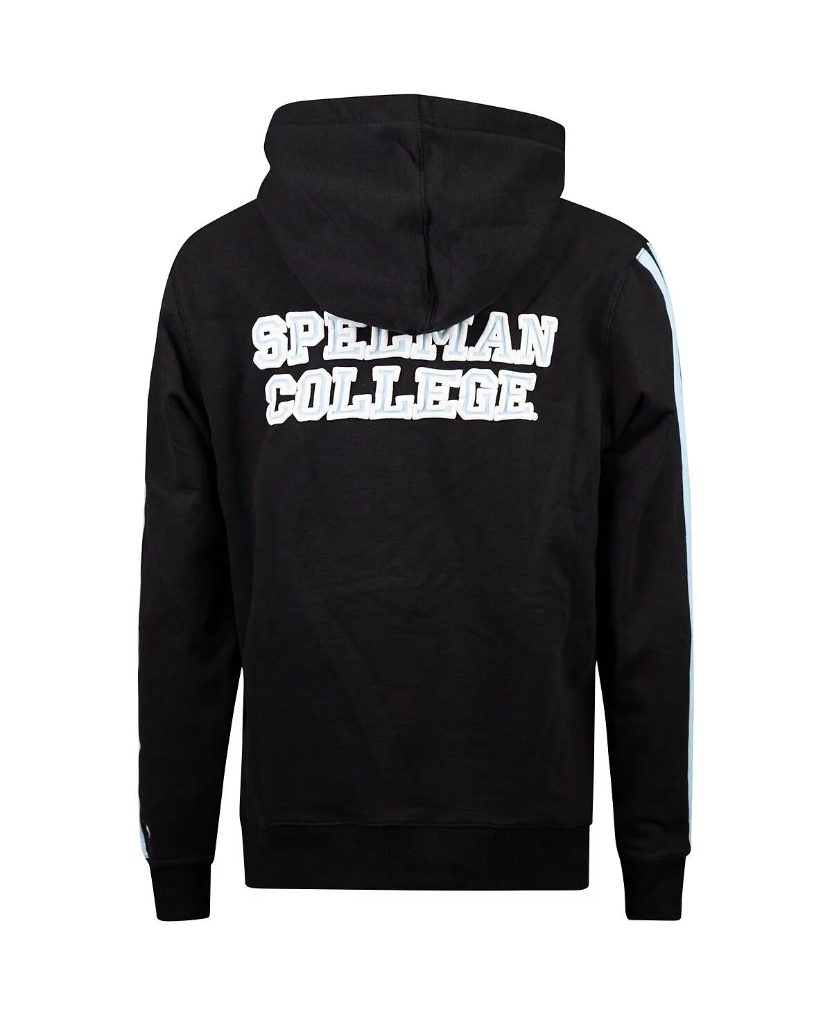 Мужская толстовка-пуловер FISLL Black Spelman College Jaguars с капюшоном в полоску оверсайз