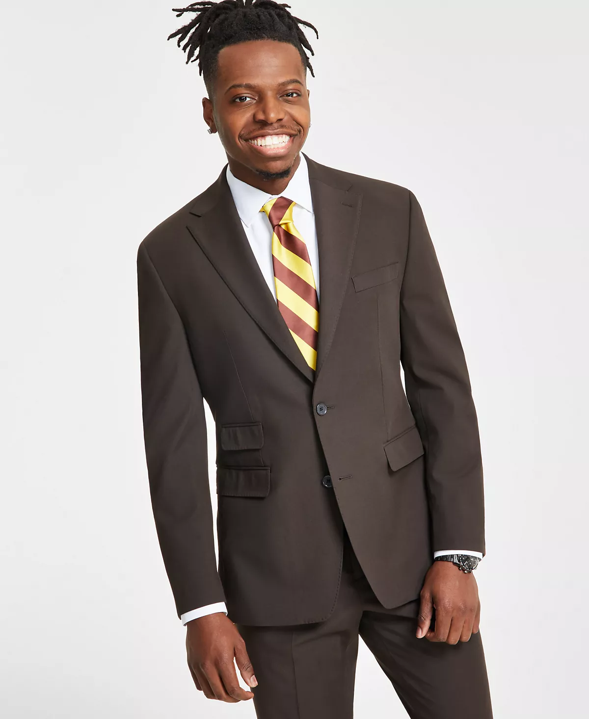 Мужской однотонный костюм классического покроя с отдельным пиджаком 27390₽