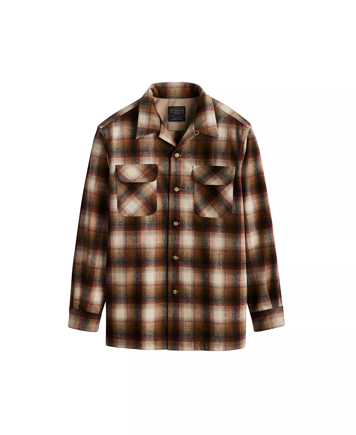 Мужская шерстяная рубашка с длинным рукавом