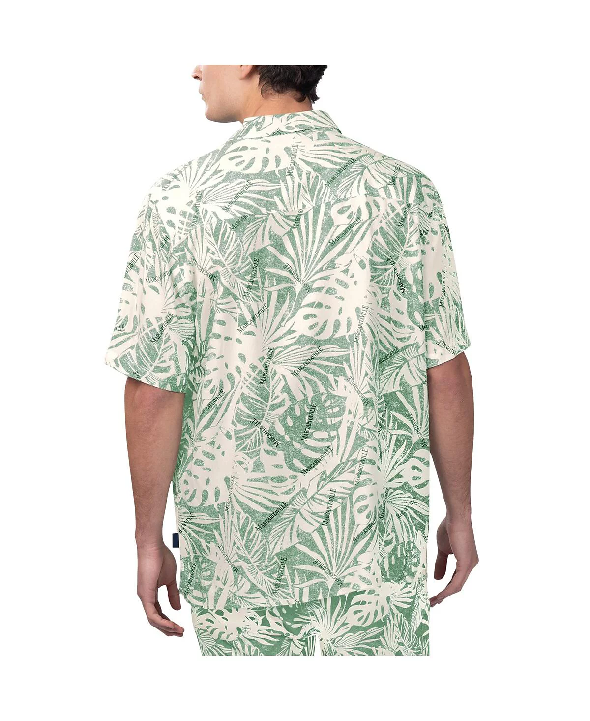 Мужская праздничная рубашка на пуговицах Margaritaville коричневого цвета Philadelphia Eagles с песочным принтом Монстера 8590₽