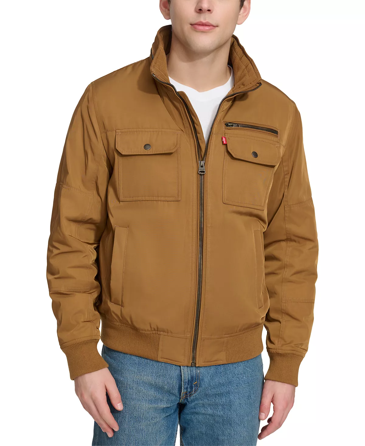 Мужская саржевая куртка с воротником-стойкой 22290₽