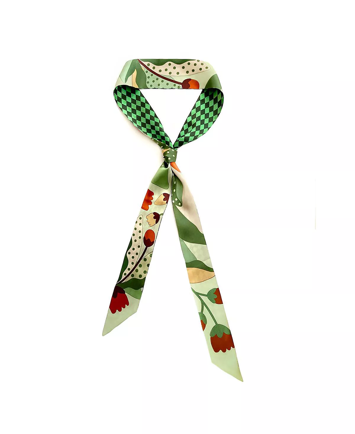 Шелковый облегающий шарф из Зеленой Страны чудес 7390₽