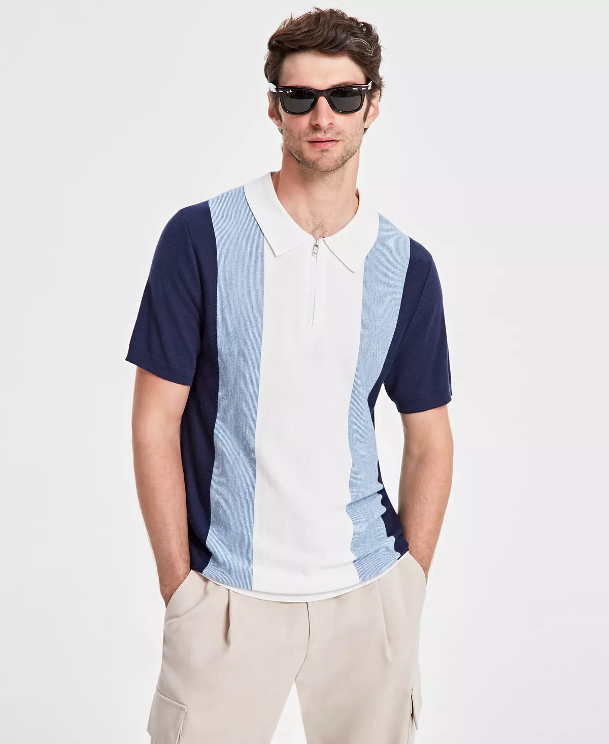 Мужской свитер поло в цветную клетку созданный для Macys 5290₽