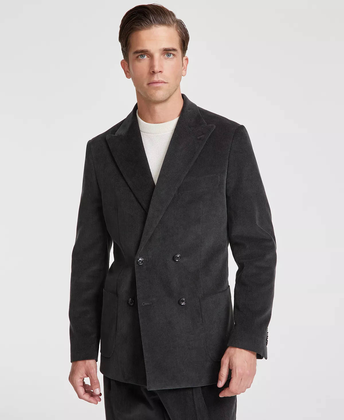 Мужской вельветовый костюм свободного покроя современного покроя отделяет 5690₽