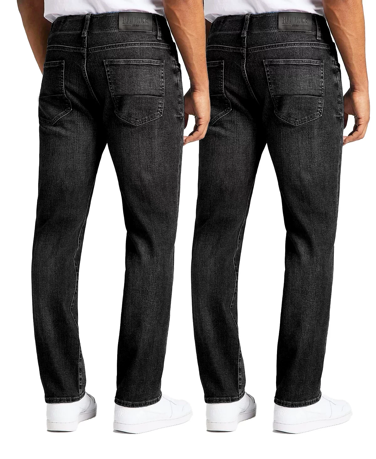 Мужские джинсы Blu Rock Flex Stretch Slim прямого кроя, в упаковке из 2-х
