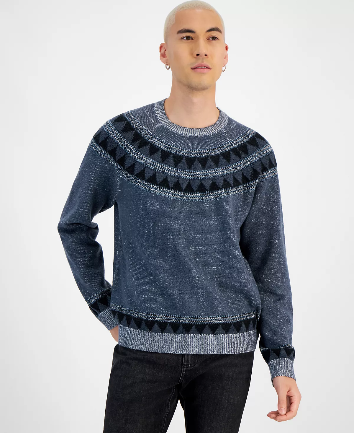 Мужской свитер с круглым вырезом от Alec Fair Isle созданный для Macys 5690₽