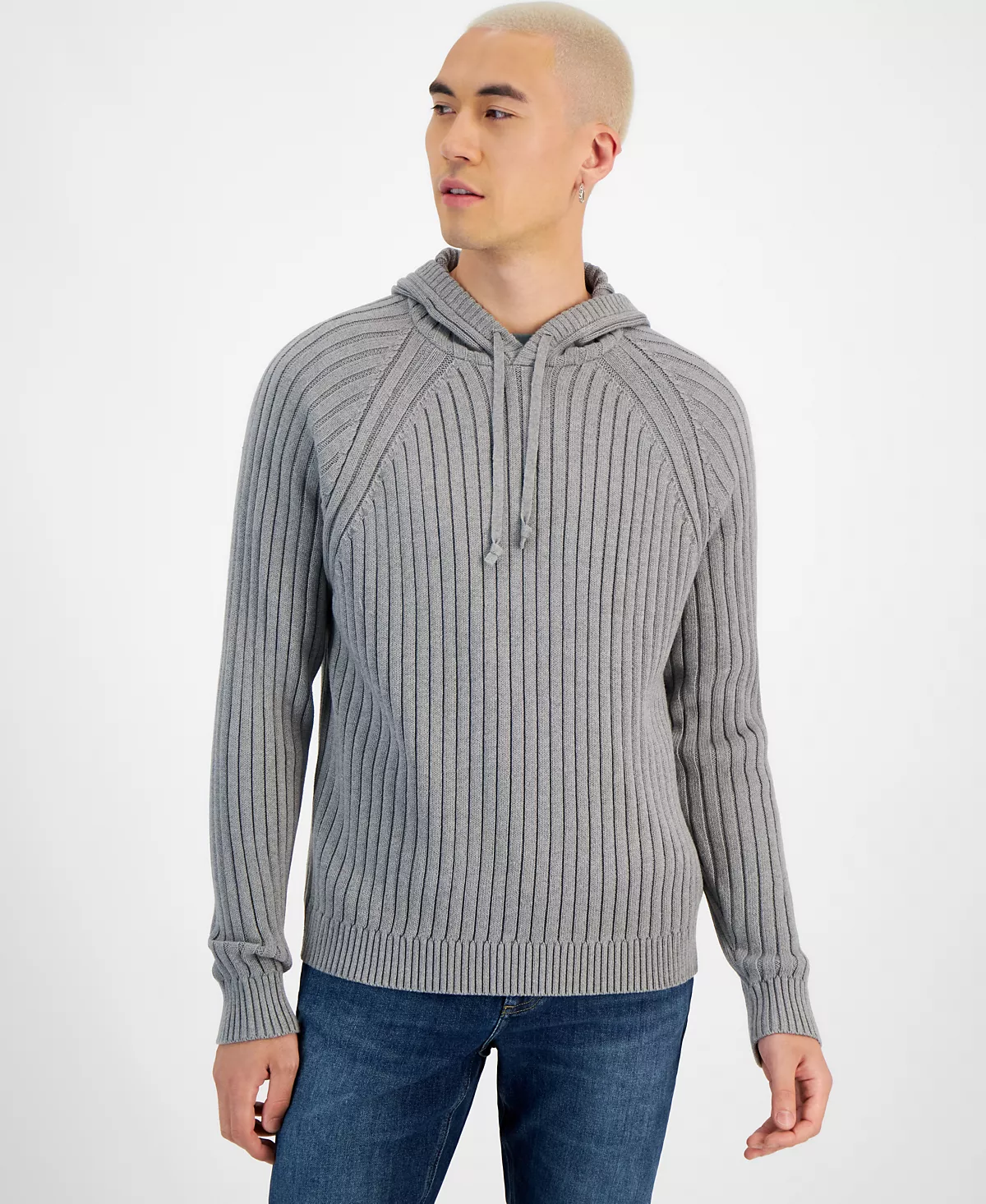 Мужской свитер с капюшоном в рубчик созданный для Macys 5690₽