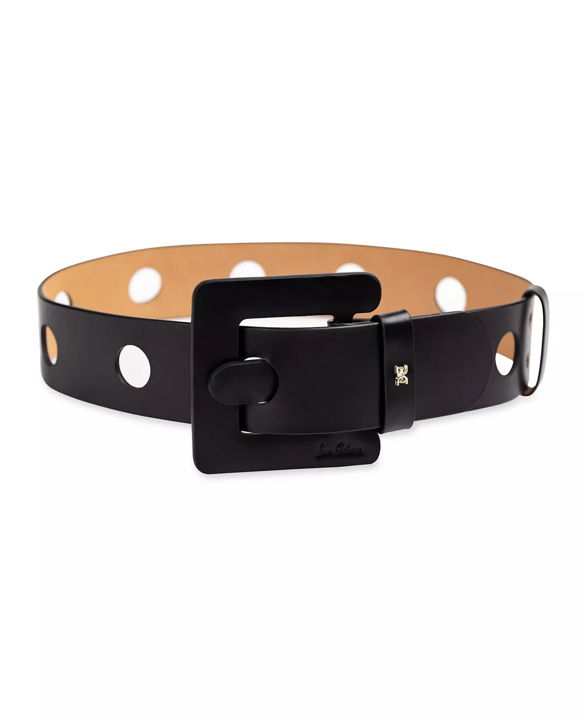 Женский ремень из перфорированной кожи с кожаной пряжкой 17090₽