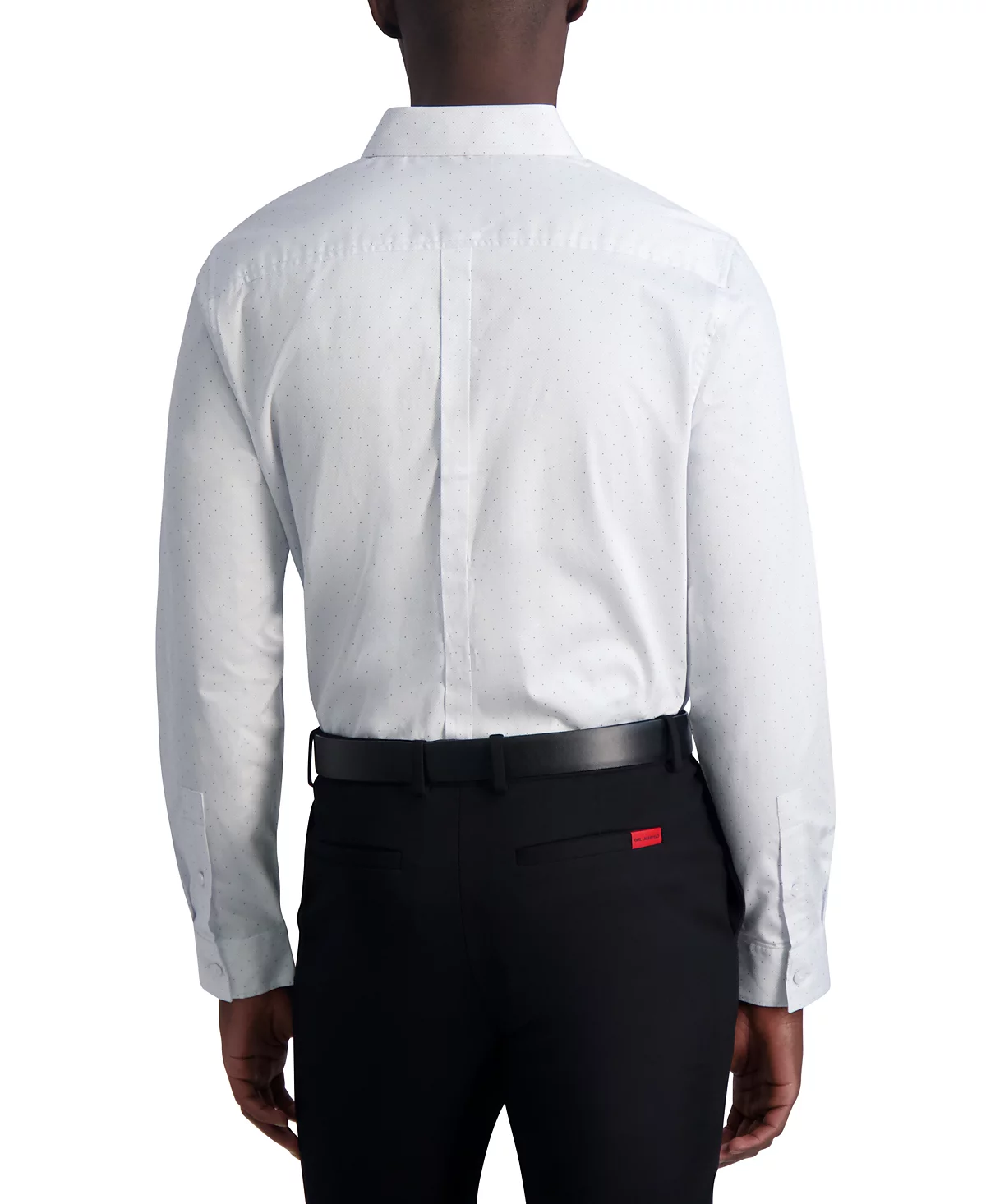 Мужская приталенная рубашка из ткани в горошек от Карла Лагерфельда в Париже 9390₽