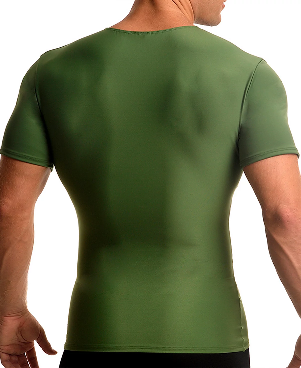 Мужская компрессионная одежда для активного отдыха Big - Tall от Instaslim, футболка с коротким рукавом и V-образным вырезом