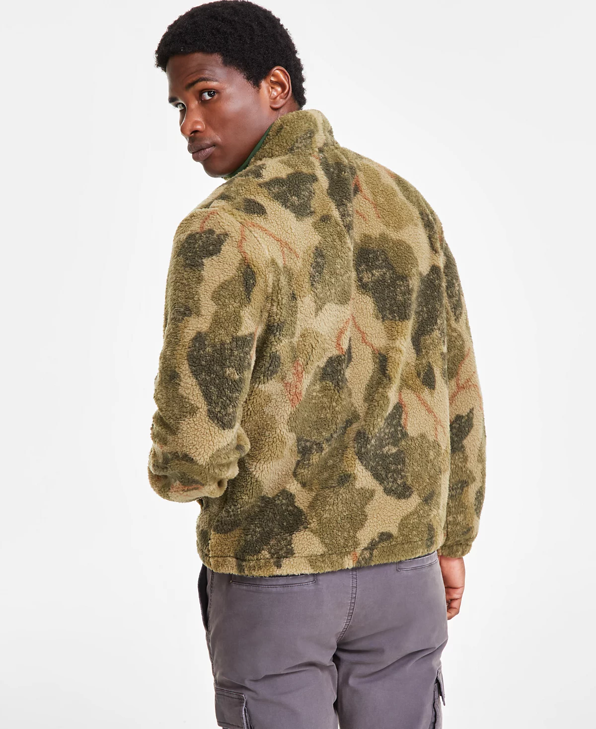 Мужская флисовая камуфляжная толстовка-пуловер Arthur с застежкой на четверть молнии созданная для Macys 6690₽