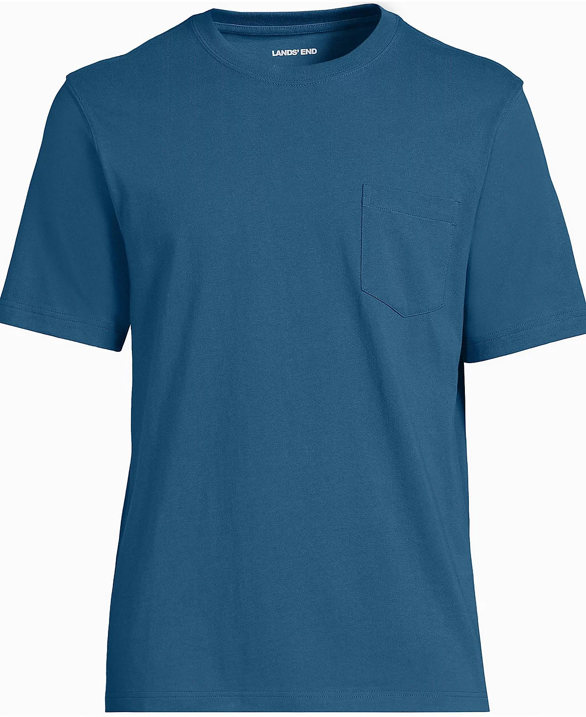 Мужская футболка Lands' End Tall Super-T с коротким рукавом и карманом