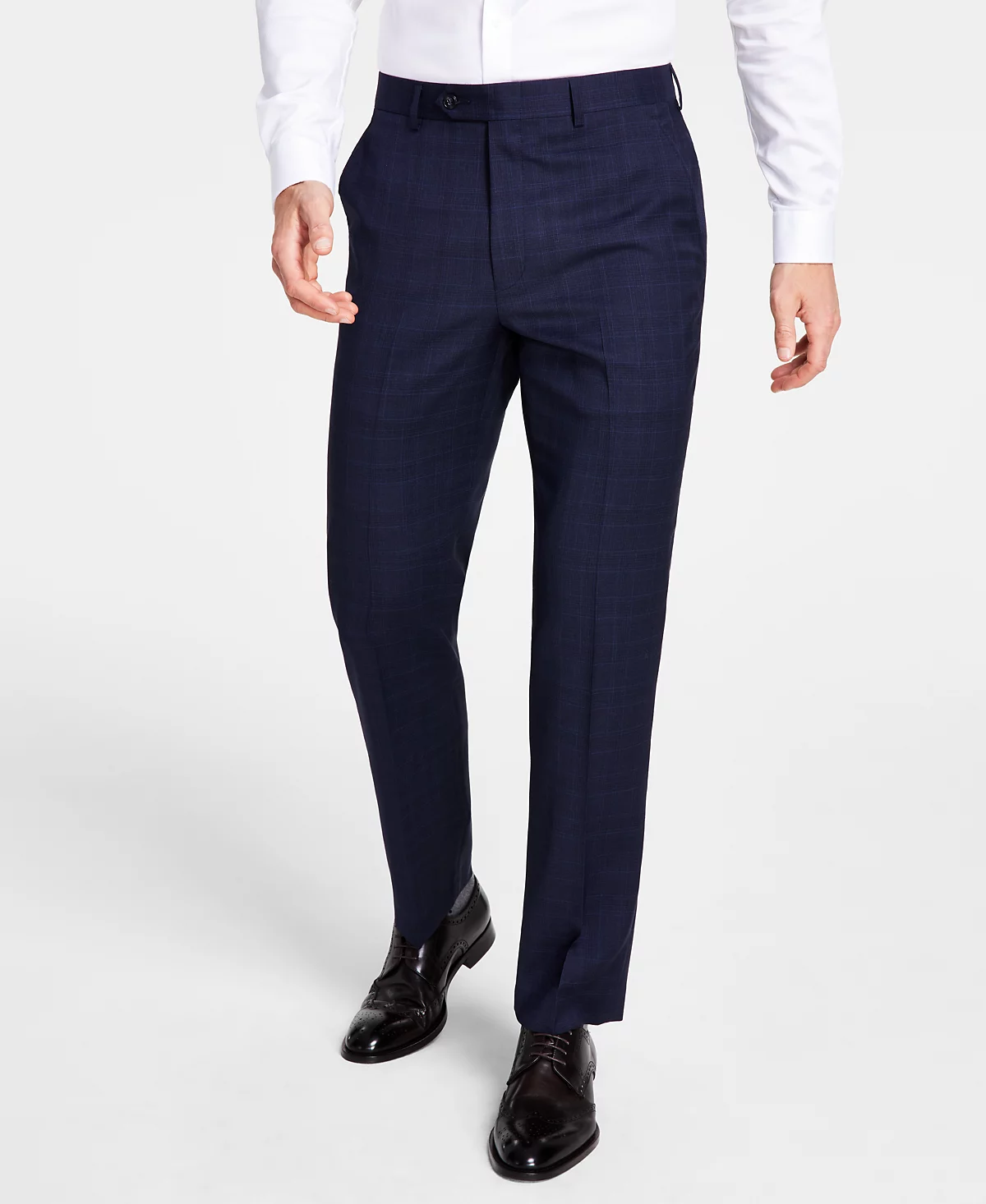 Мужские брюки Michael Kors классического кроя из стрейчевой полушерстяной ткани 38090₽