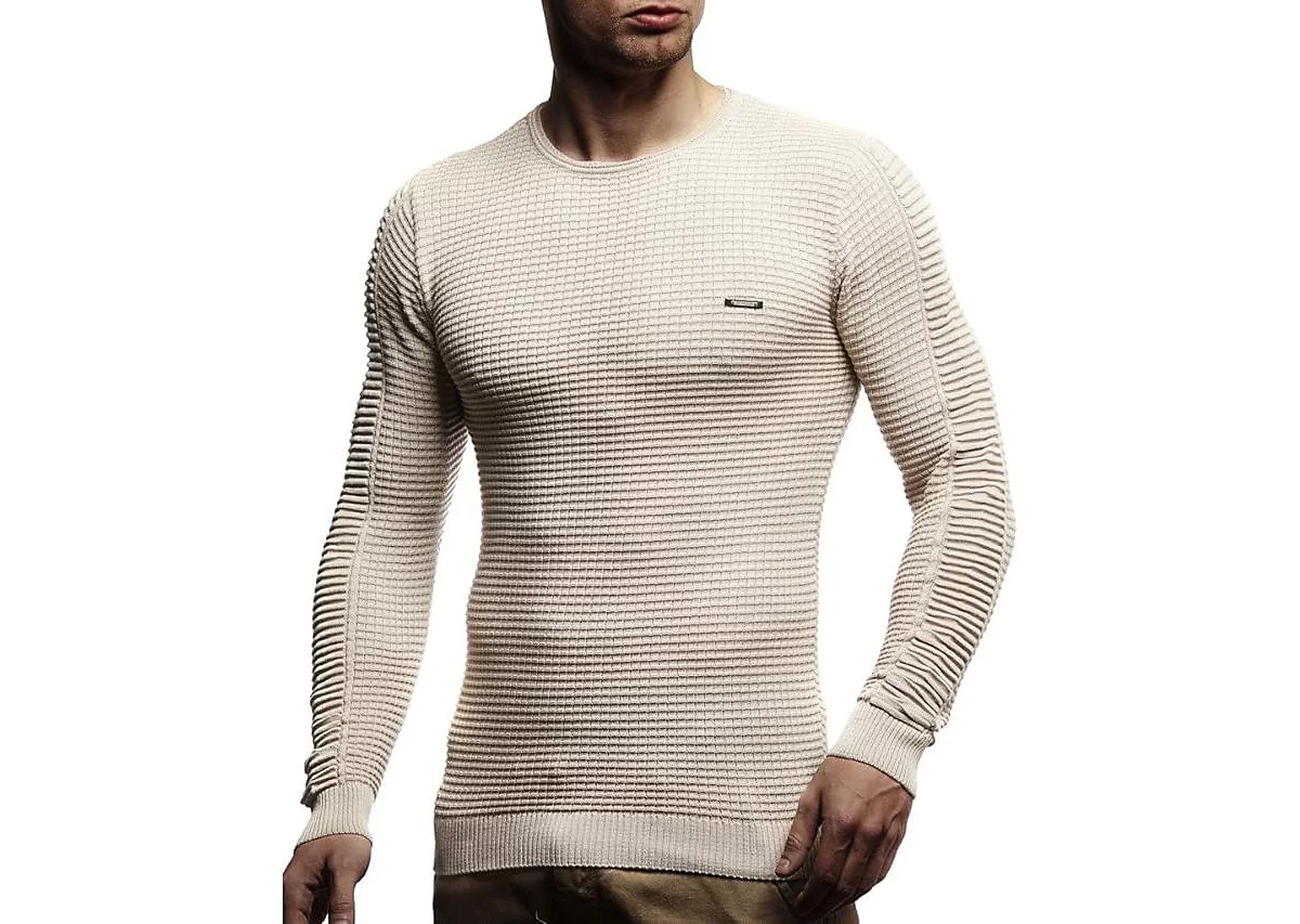 Лейф Нельсон Мужской свитер пуловер с капюшоном Базовая толстовка с круглым вырезом и длинным рукавом Slim Fit