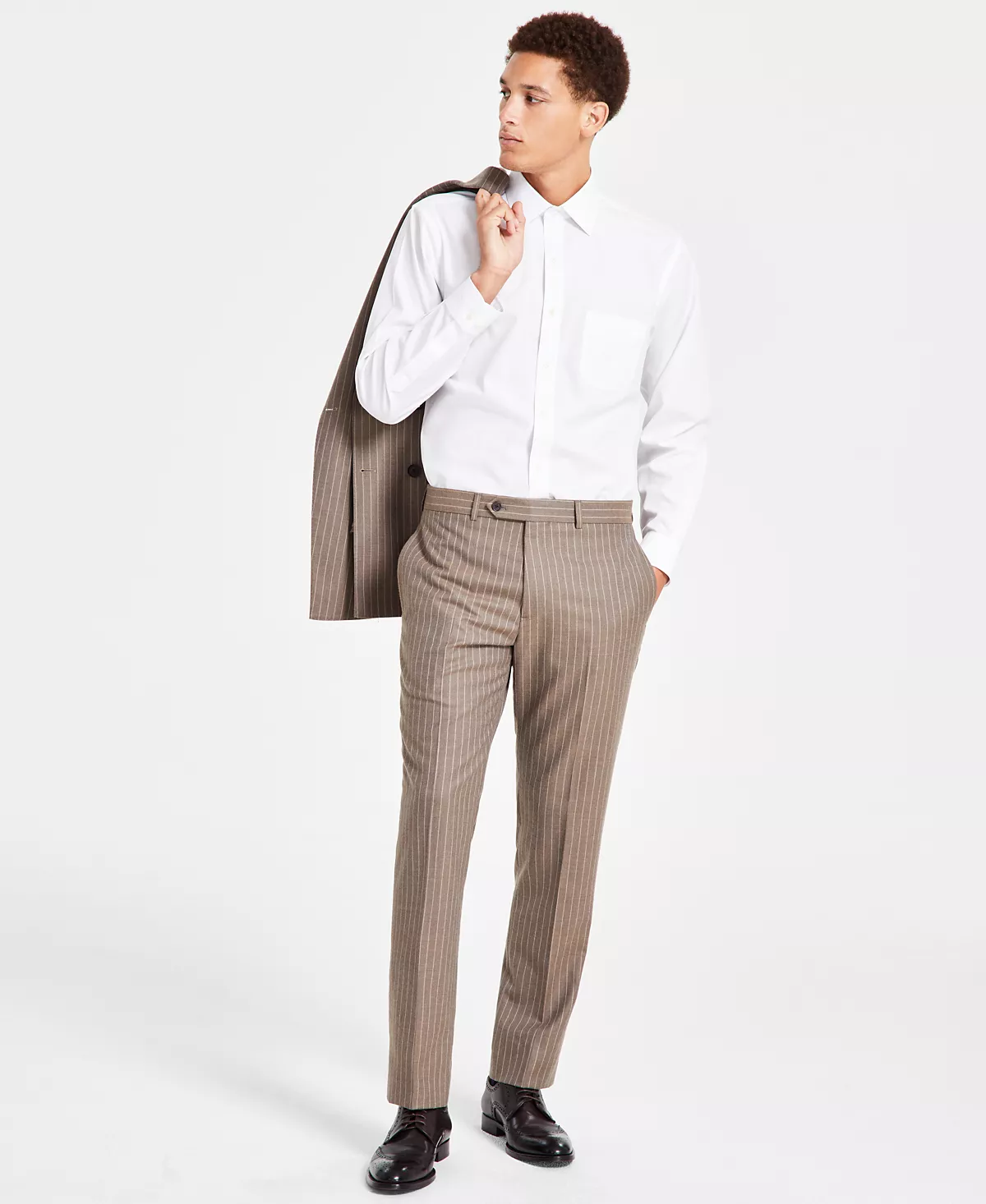 Мужские брюки из смесовой шерсти классического кроя от B by 25290₽