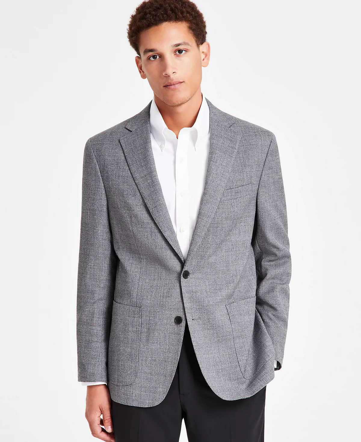 Мужское спортивное пальто из смеси шерсти классического кроя от B By 49990₽