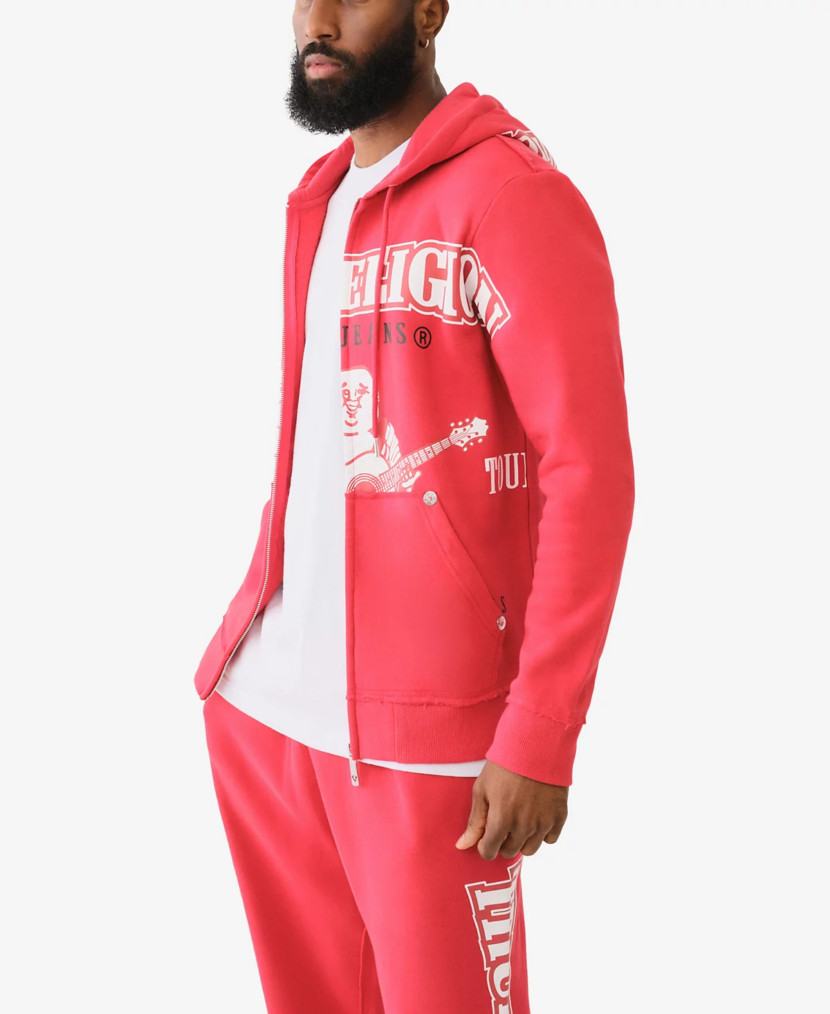 Мужская куртка True Religion с необработанной утрированной иконой на молнии 22690₽