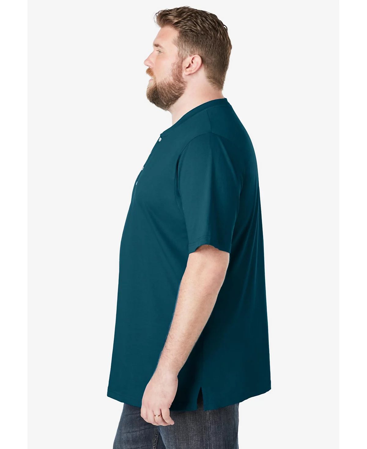 Рубашка Henley с коротким рукавом в супертяжелом весе Boulder Creek Big - Tall от KingSize