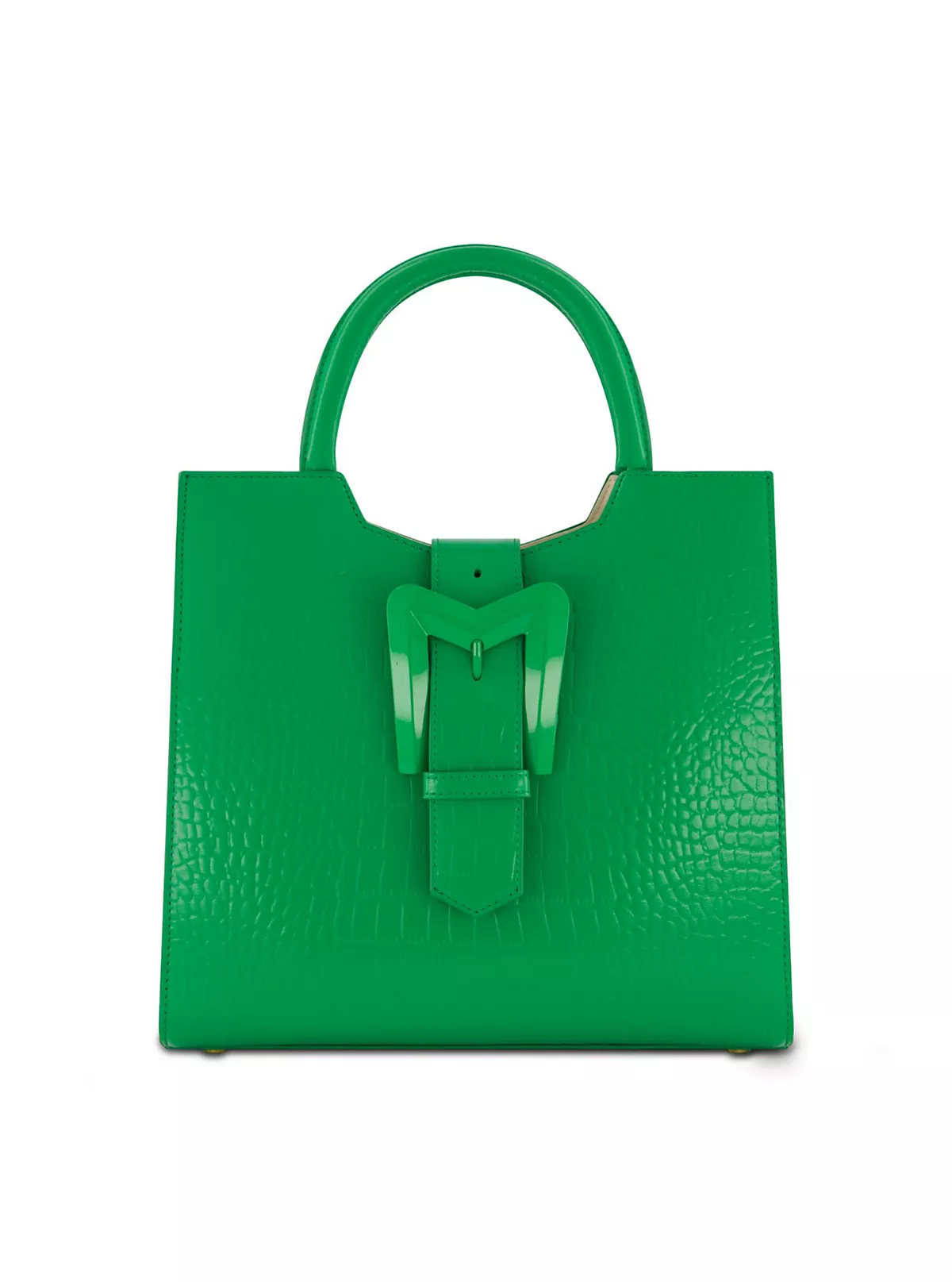 Сумка-тотализатор среднего размера с пряжкой из крокодиловой кожи 75790₽