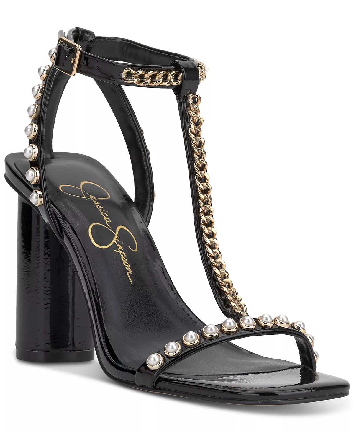 Женские модельные босоножки на высоком каблуке с Т-образным ремешком украшенные вышивкой Siven 6790₽