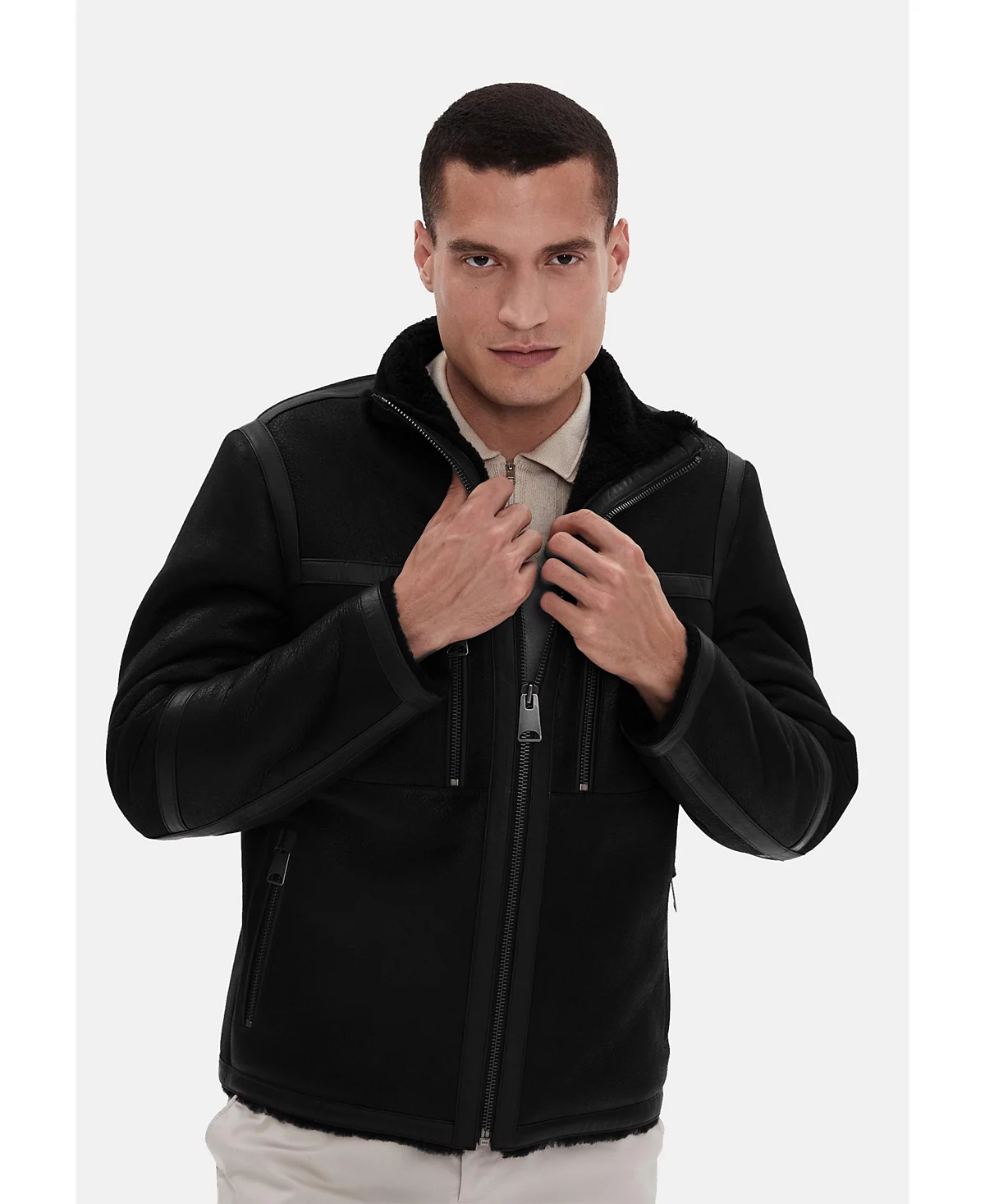 Мужская куртка из овечьей шерсти 77190₽