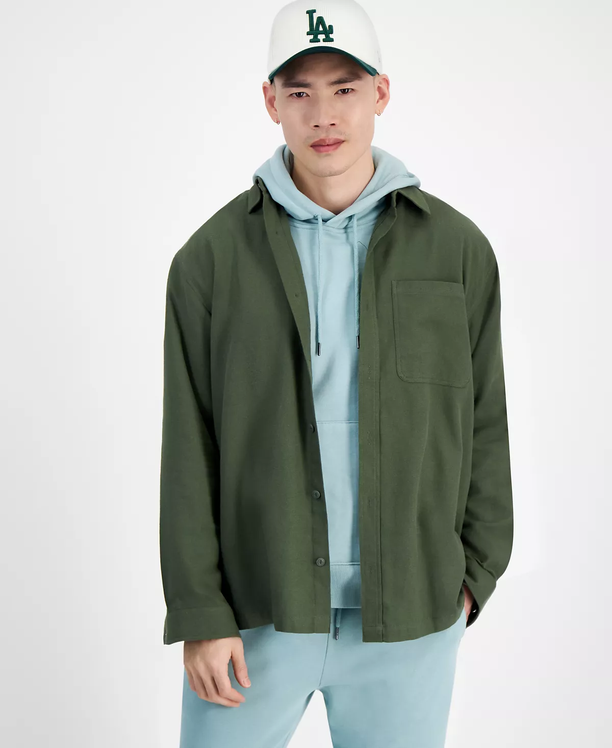 Мужская фланелевая рубашка свободного кроя созданная для Macys 6790₽