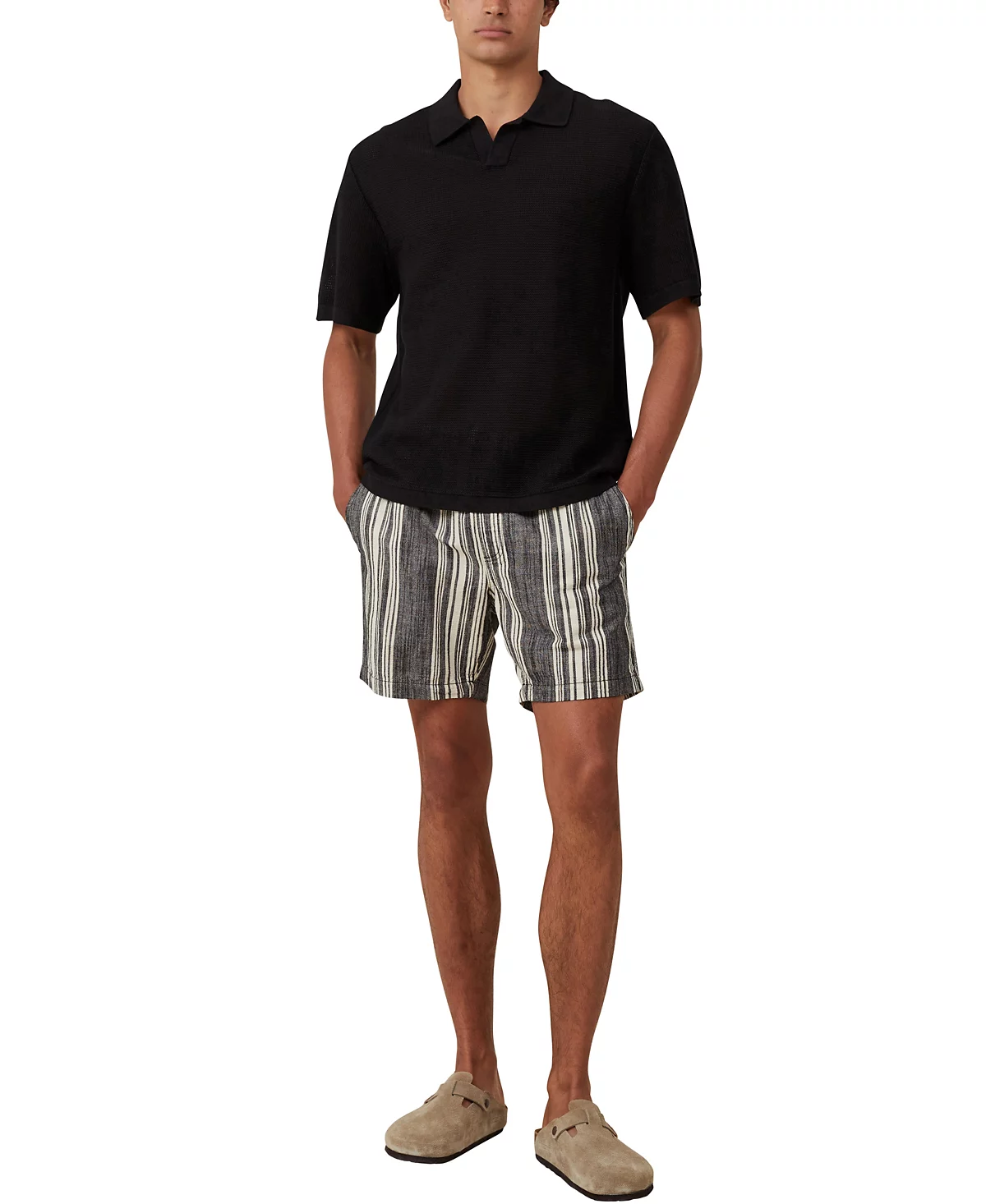 Мужская рубашка поло из хлопка для отдыха с коротким рукавом 7590₽