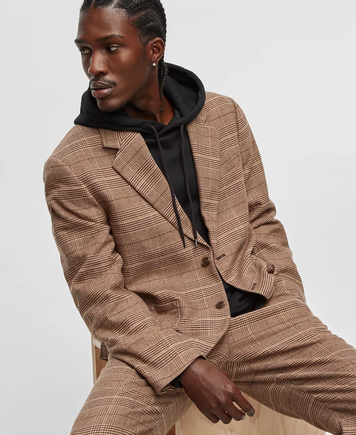 Мужской клетчатый блейзер свободного покроя, эксклюзивно в Macy's