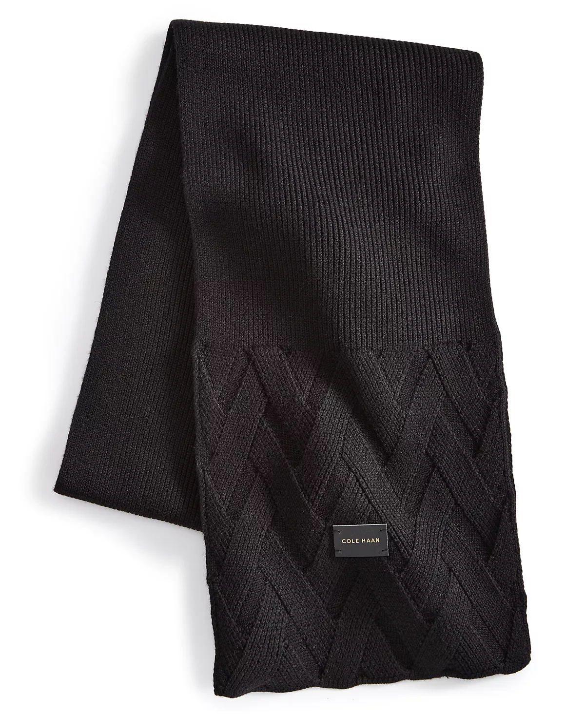 Шарф в рубчик с решеткой 11090₽