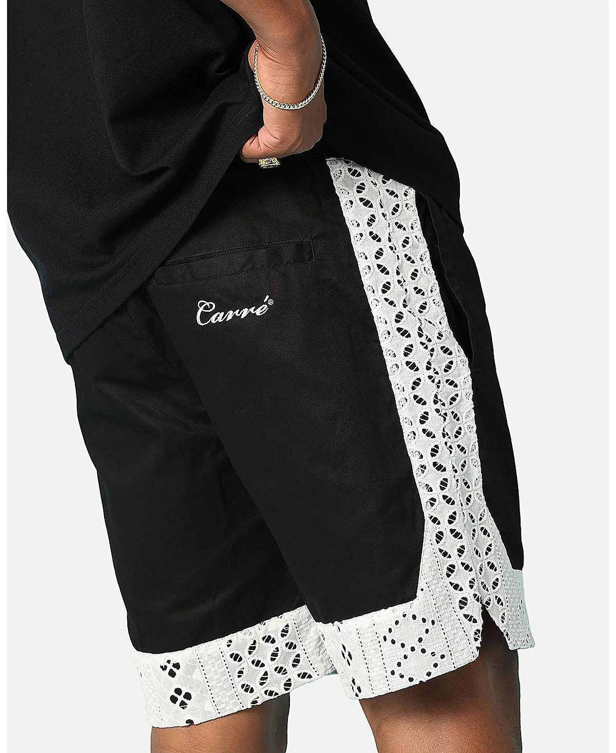 Мужские кружевные шорты-бандана CARRE - большого размера, Бежевый/хаки