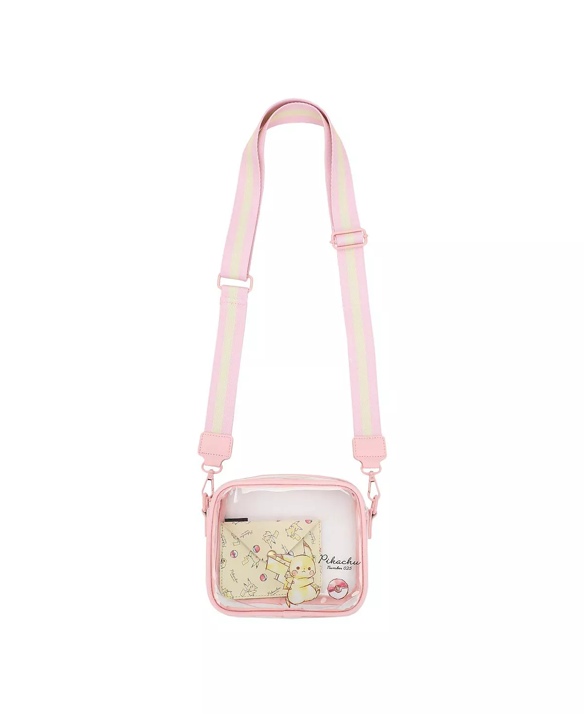 Прозрачная сумка для стадиона с изображением Пикачу 025 через плечо и кошельком 4990₽