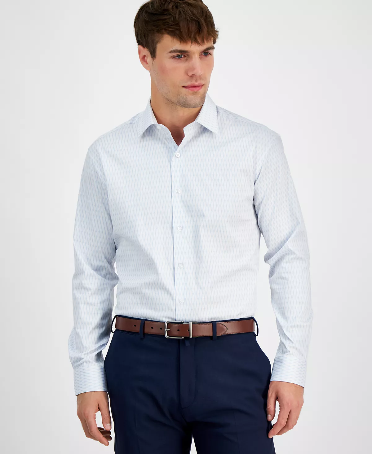 Мужская рубашка обычного покроя с гео-принтом созданная для Macys 6190₽