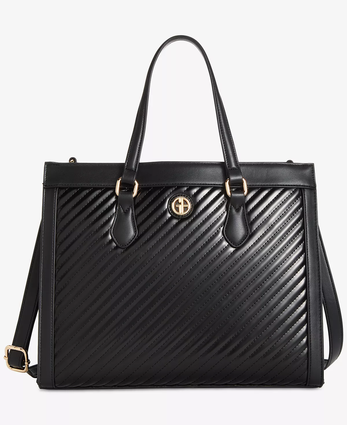 Стеганая сумка-тоут из лакированной кожи Medium Book созданная для Macys 12290₽