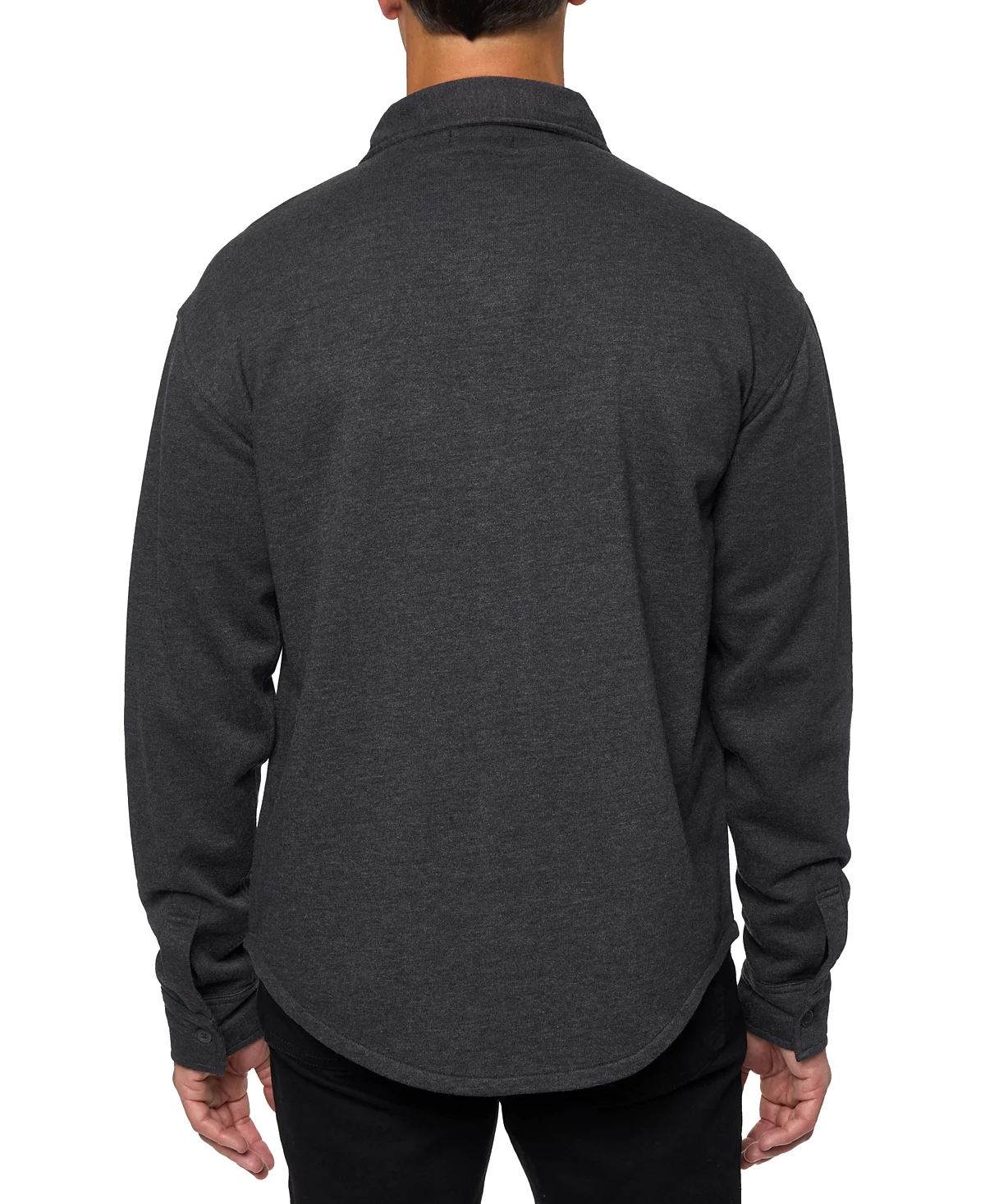 Мужская рубашка-жакет из обожженного флиса свободного кроя с длинным рукавом и пуговицами спереди от Lazer 4490₽