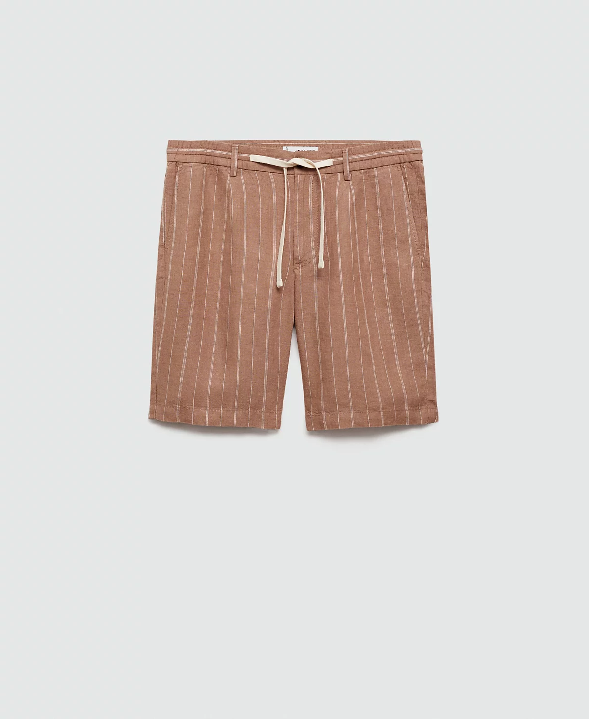 Мужские шорты-бермуды Mango с завязками в полоску 9490₽