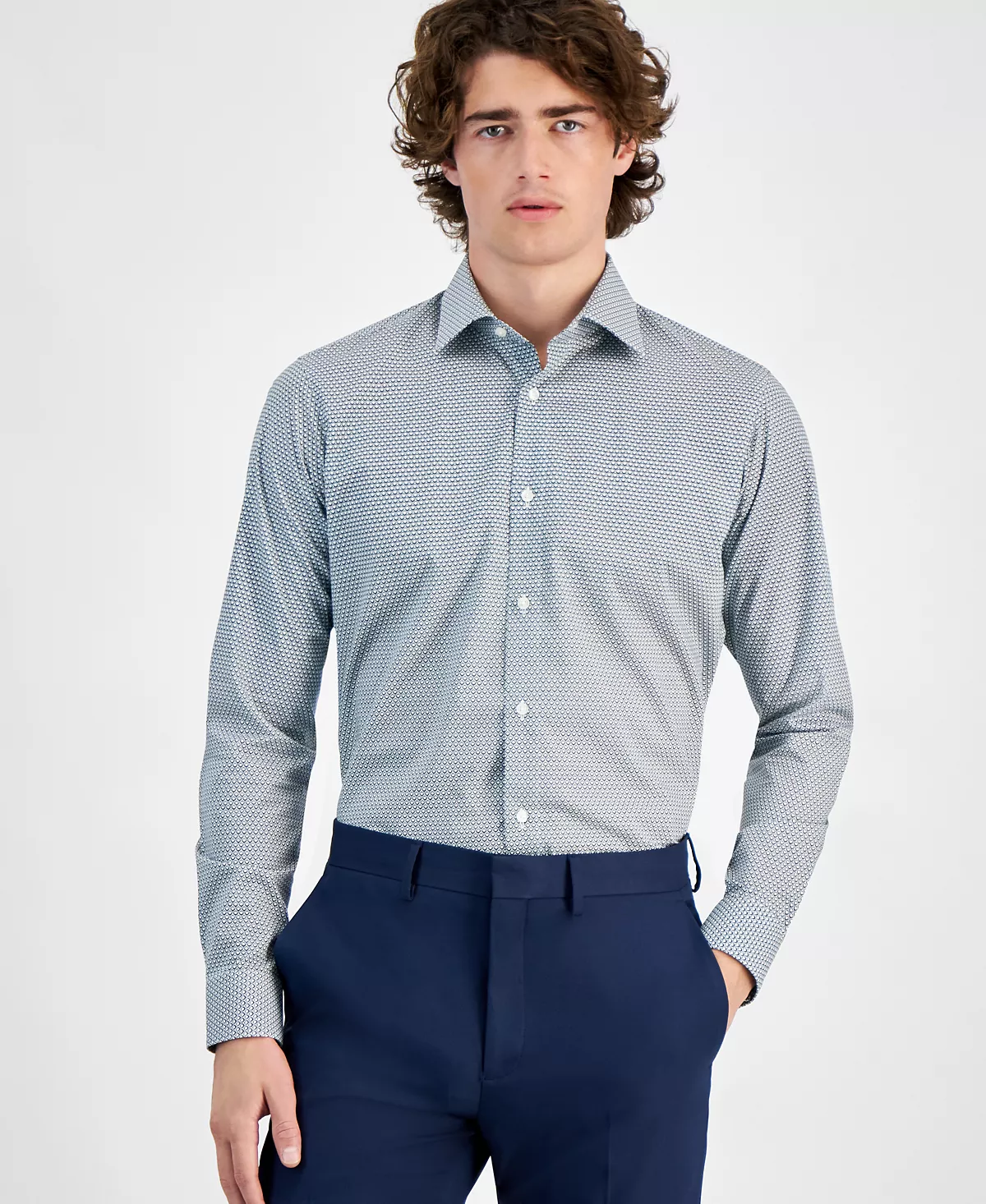 Мужская рубашка из поплина Valerio от HUGO by в современном стиле 13490₽