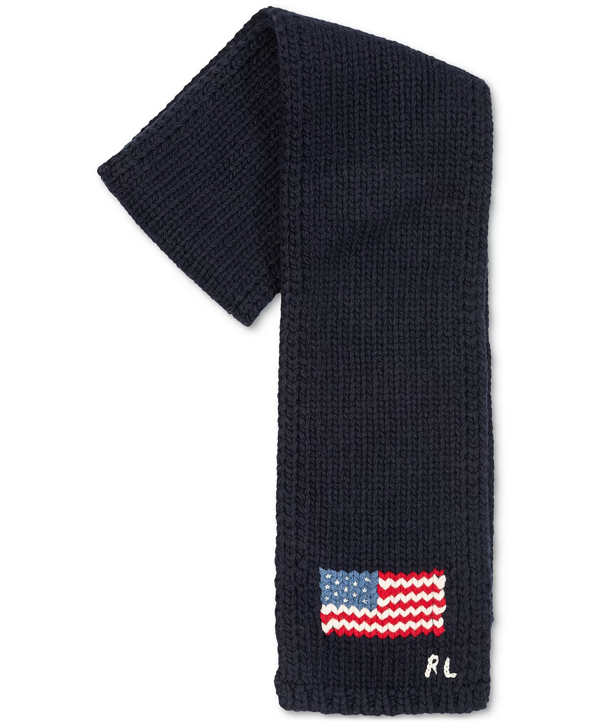 Мужской шарф Polo Ralph Lauren с изображением флага Интарсии
